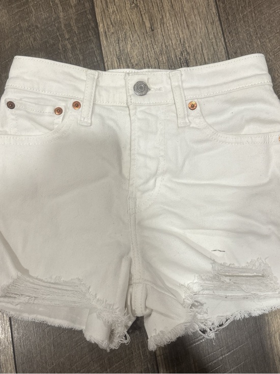 Levi's Pants - Levi's White Distressed Cutoff Denim Shorts